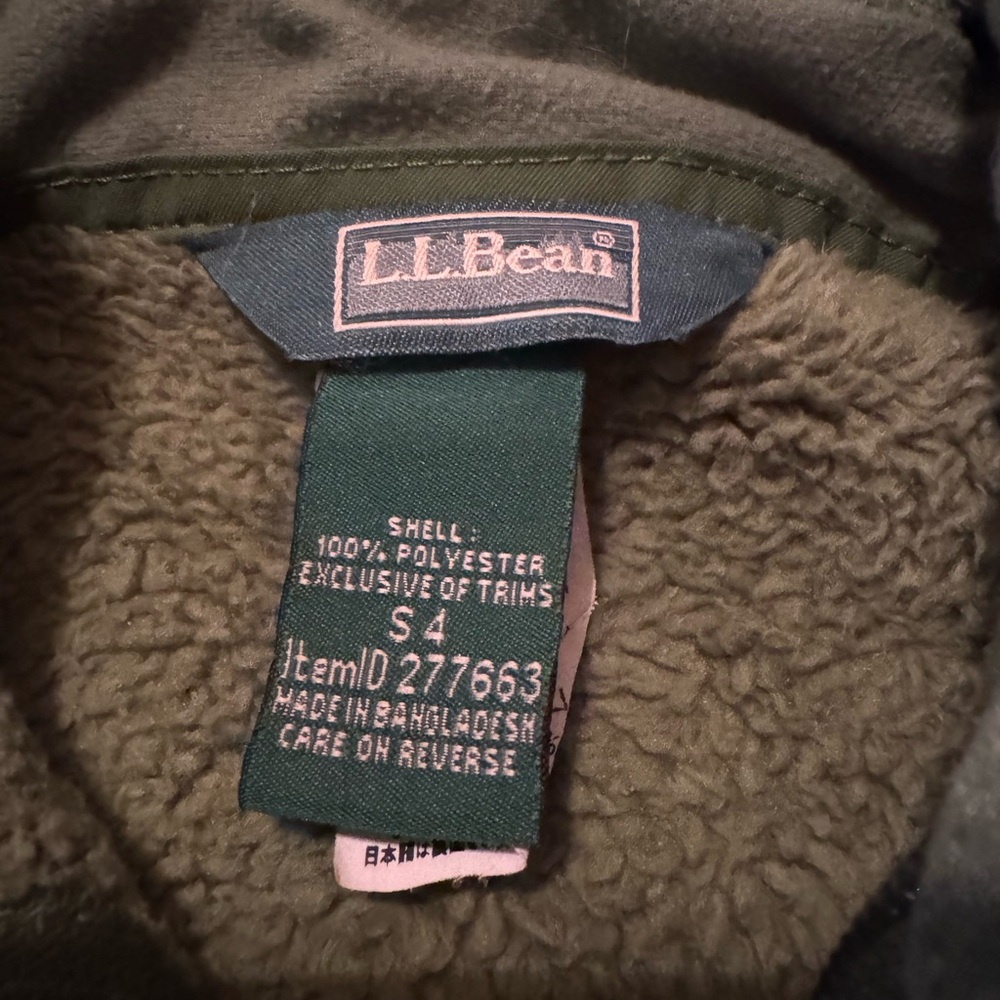 L.L. Bean outdoor coat / jacket with removable fleece lining in size S/4 - Picture 3 of 5